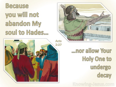 Acts 2:27 You Will Not Abandon My Soul To Hades (beige)